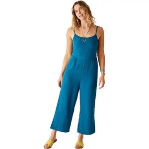 Carve Designs Knox Gauze Jumpsuit in Azul XXS